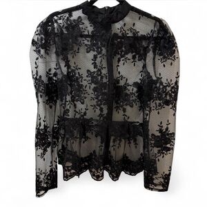 Chic Black Lace Top